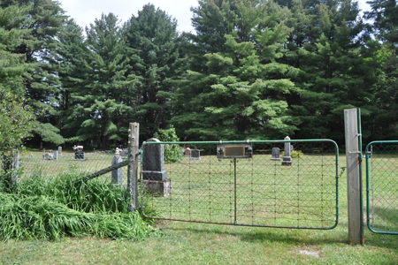 Cemetery with gate door