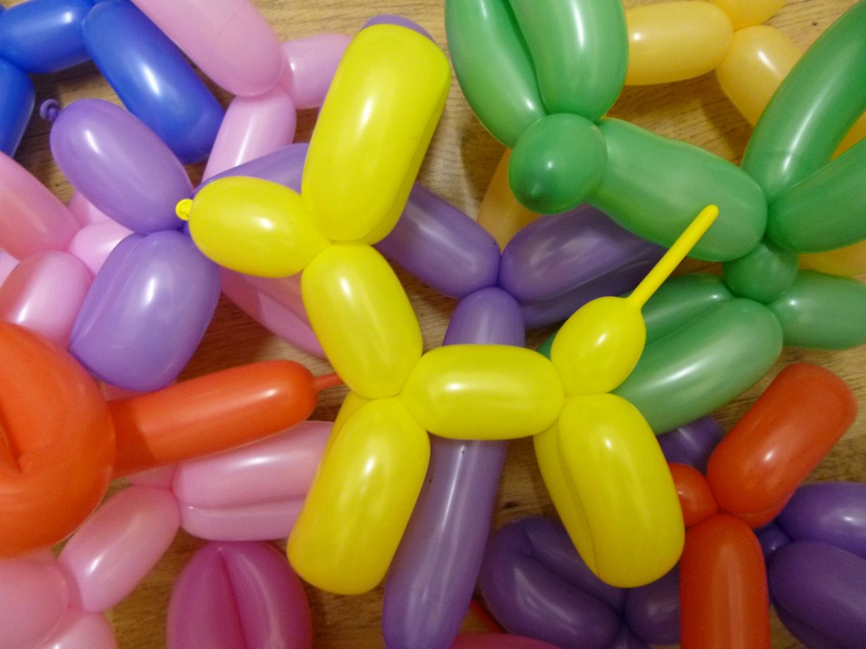 Multiple Coloured Balloon Dogs
