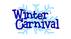 Blue Snowflake with Blue Writing Saying Winter Carnival